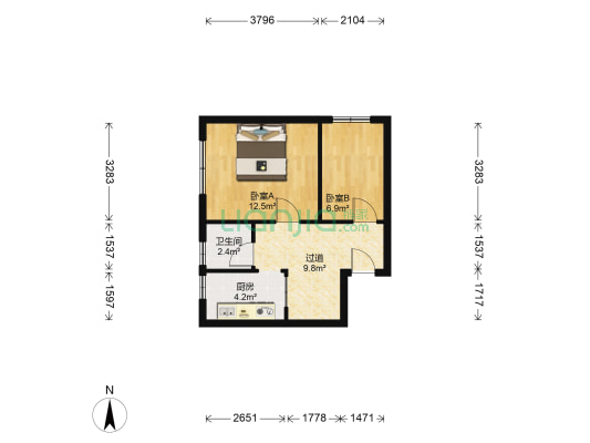德光巷 2室0厅1卫 56平方