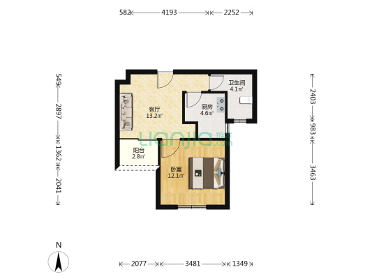 三林新村(永泰路258弄) 1室1厅1卫 51平方