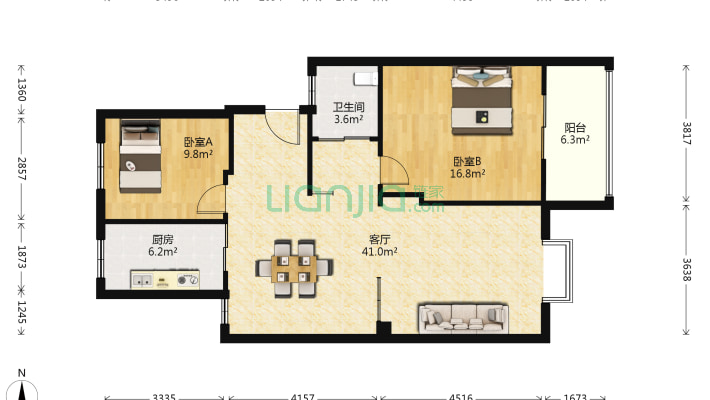 梁山头社区二手房实景图