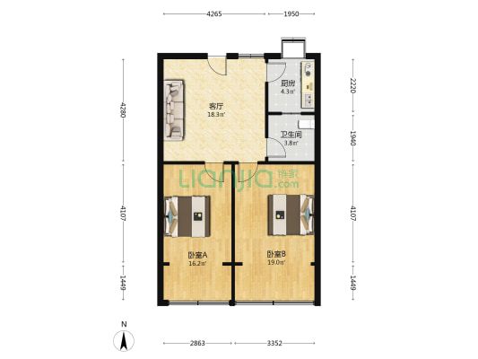 水陆街25号 2室1厅1卫 75平方