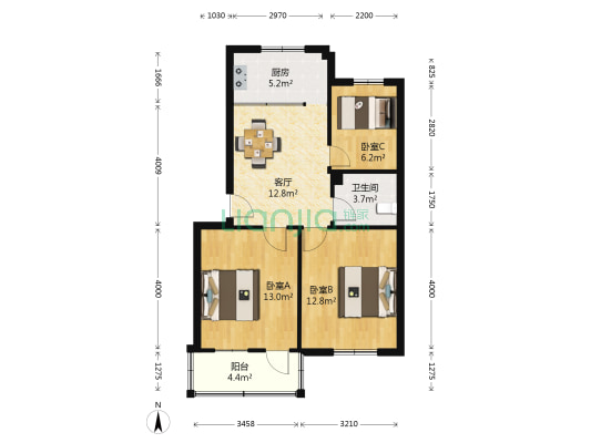 富巷北路31号 3室1厅1卫 73平方