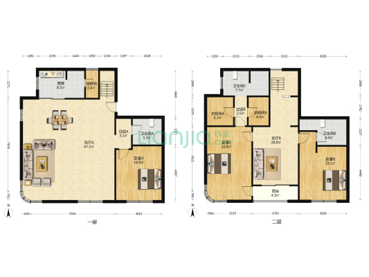 华仁大厦 3室2厅3卫 303平方