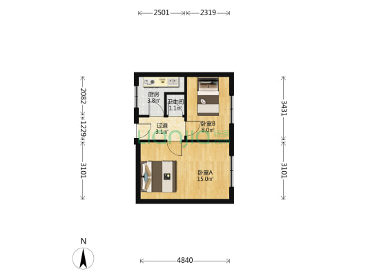 吉利巷 2室0厅1卫 42平方