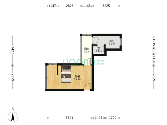 凉亭子 1室0厅1卫 28平方