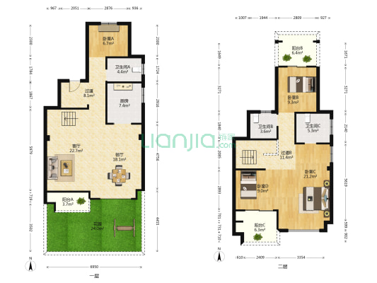 金域兰庭 4室2厅3卫 175平方