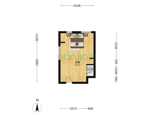 德郡7号 1室0厅1卫 43平方