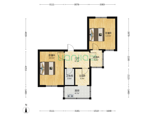 明怡街3号院 2室0厅1卫 50平方