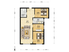 鸿坤理想湾北区 3室2厅 南-涿州鸿坤理想湾北区户型图