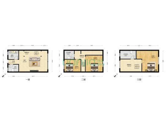 芙蓉古城苏州区 3室1厅3卫 144平方