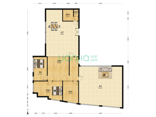 金昌中央大厦 5室2厅0卫 306平方