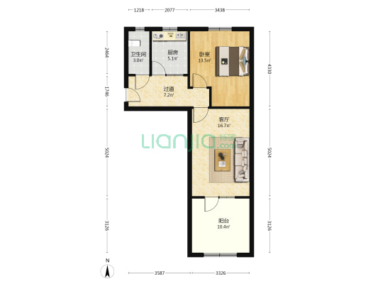 三姓庄路西固二院小区 1室1厅1卫 52平方