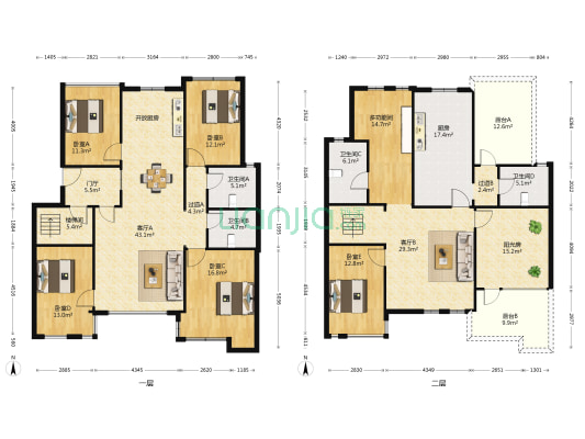 美林西岸西岸风景 6室2厅4卫 180平方