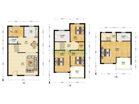 久阳文华府邸(别墅) 5室2厅3卫 248平方