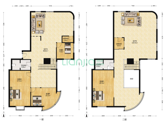 万顺温泉花园 4室2厅2卫 377平方