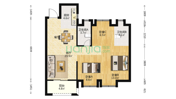 金辉优步悦山二手房实景图