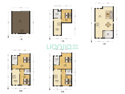 容桂单家容山社区 5室1厅5卫 258平方