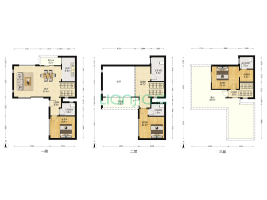 美的云溪郡 3室1厅4卫 146平方