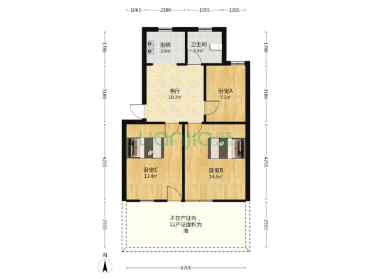 长乐新村壹村 3室1厅1卫 68平方