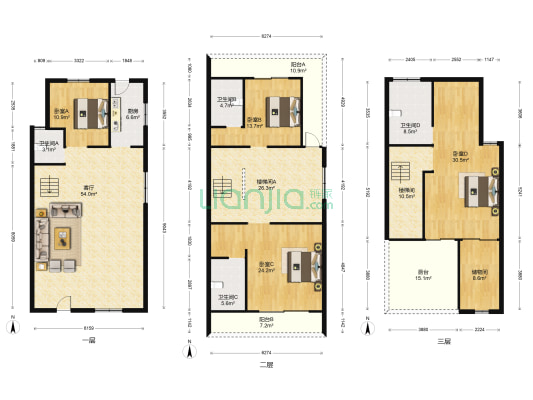 华立普罗旺斯 4室1厅4卫 237平方