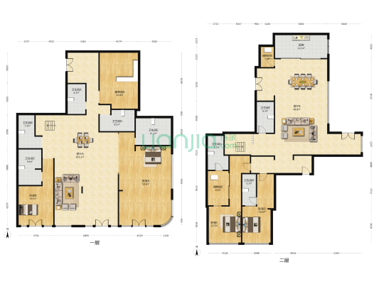 亿联之江心月 4室2厅8卫 332平方
