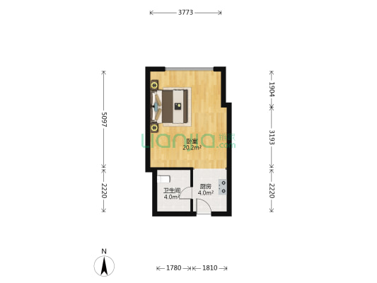 国展中心广场 1室0厅1卫 43平方