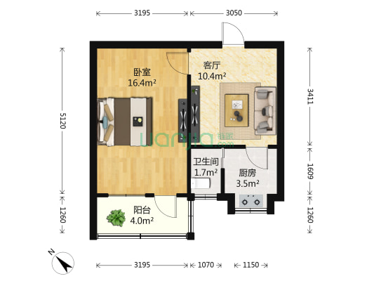 孺子亭路 1室1厅1卫 40平方