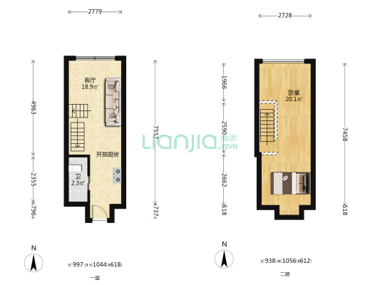 春树云筑 1室1厅1卫 32平方
