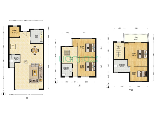 侨宏花园 4室1厅3卫 183平方