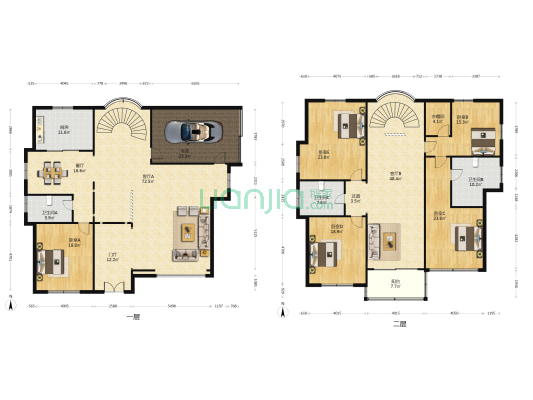 国泰别墅 5室3厅3卫 365平方