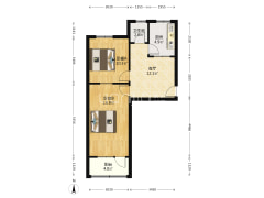凌云家属院 2室1厅 南 北-涿州凌云家属院户型图