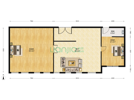 凯旋广场 2室1厅0卫 239平方