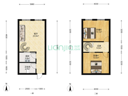 五金机电城 2室1厅1卫 47平方