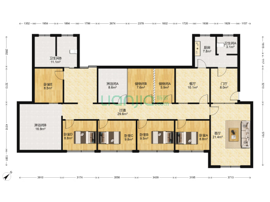景德一巷2号 5室2厅4卫 187平方