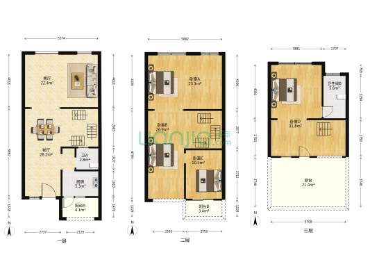 象屿两江御府 4室2厅2卫 260平方