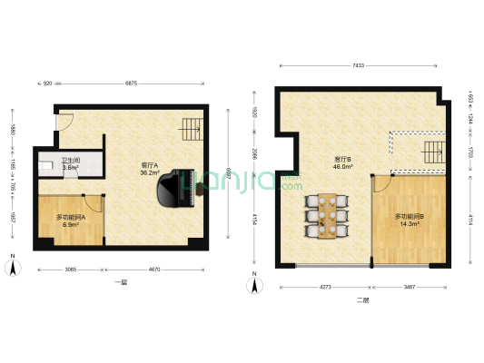 大成时代公馆 2室2厅1卫 171平方