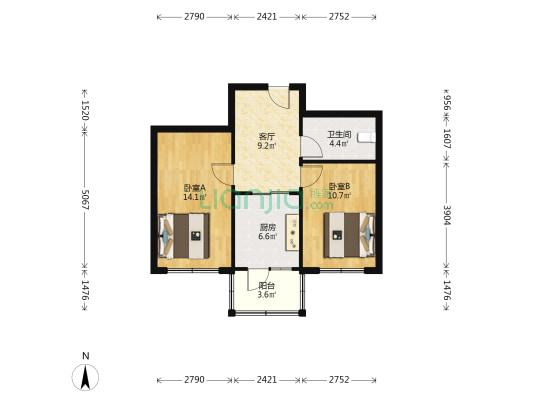 东安街 2室1厅1卫 67平方