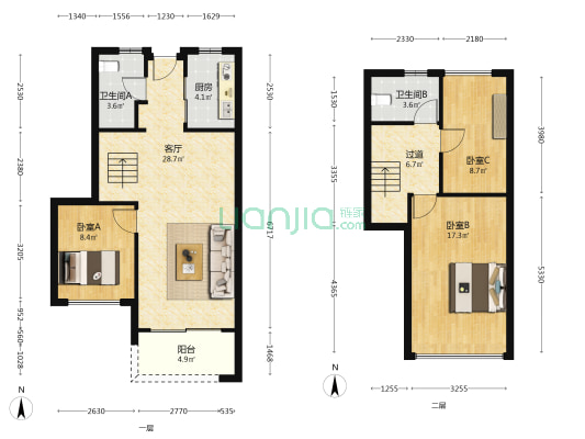 里城樾公馆 3室1厅2卫 102平方