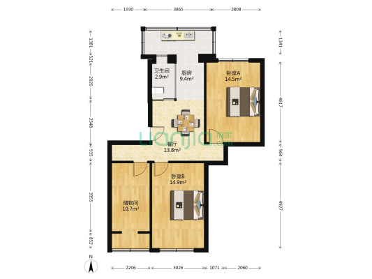 平治小区 2室1厅1卫 98平方