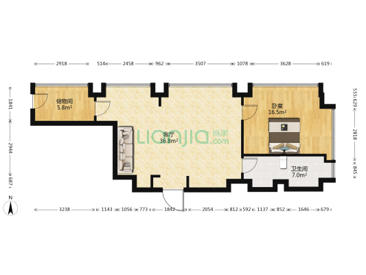 诚品居所 1室1厅1卫 95平方