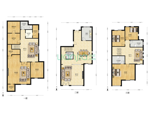 银都名墅 3室4厅4卫 445平方