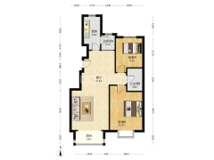 电梯洋房，好楼层，采光好，集中供暖，单位房质量好-涿州嵘御航城户型图