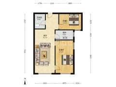 涿州东站 鸿坤理想湾，距离高铁站800米，简单装修-涿州鸿坤理想湾南区户型图