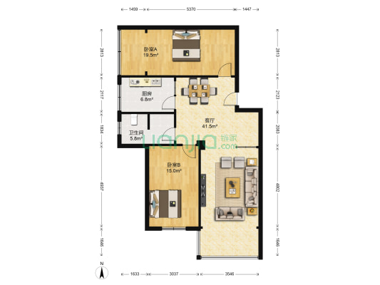 怡柏苑 2室1厅1卫 113平方