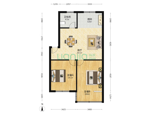 南安 2室1厅1卫 82平方