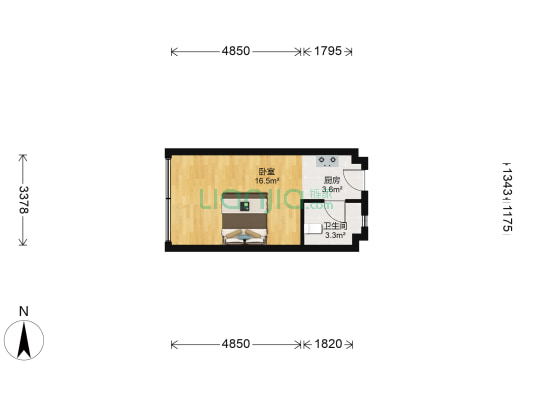 春澜路1号公馆 1室0厅1卫 28平方