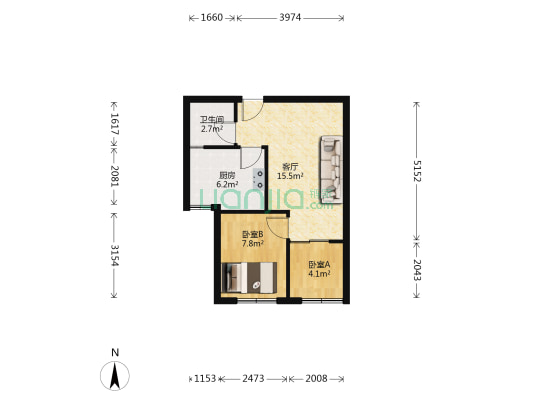 新阳苑 2室1厅1卫 47平方