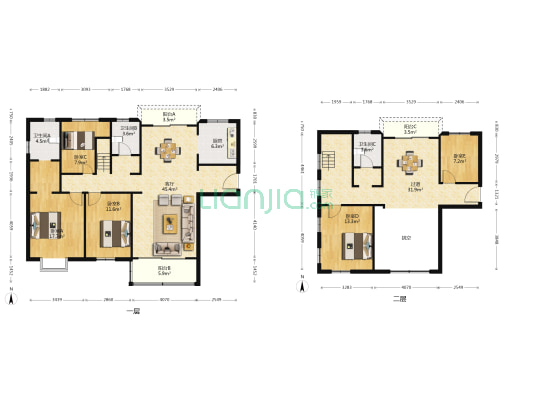 京昌苑 5室1厅3卫 220平方