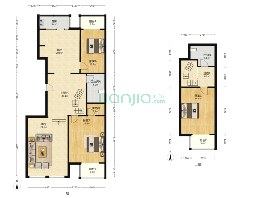 省烟草公司宿舍 3室2厅2卫 210平方