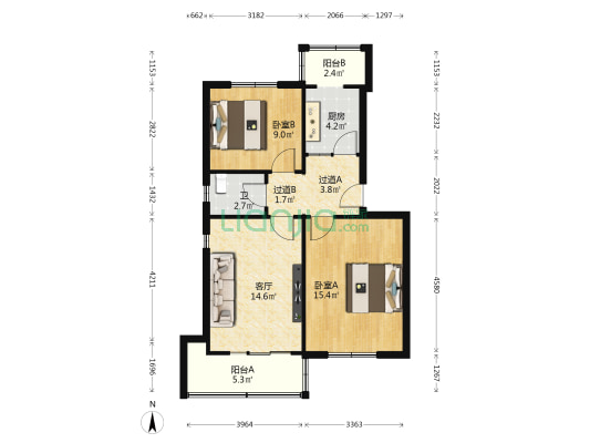 经委家属院小区 2室1厅1卫 61平方