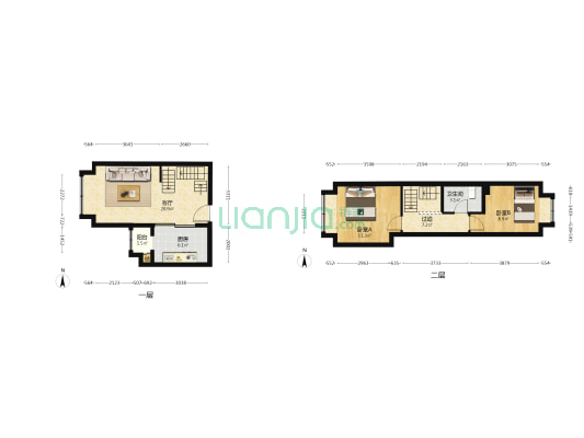 龙湖时代天街西区 2室1厅1卫 86平方